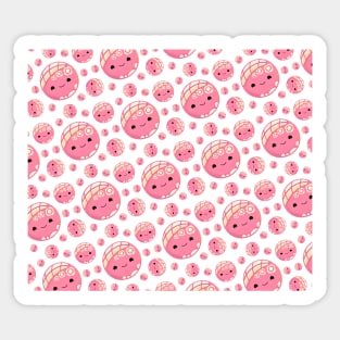 Pink Concha Pattern (Pan Dulce Art) Sticker